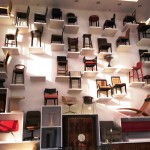 wall of chairs